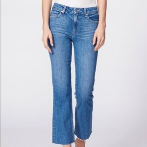 NWT Paige cropped flair jeans